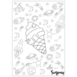 Ice cream with cosmos