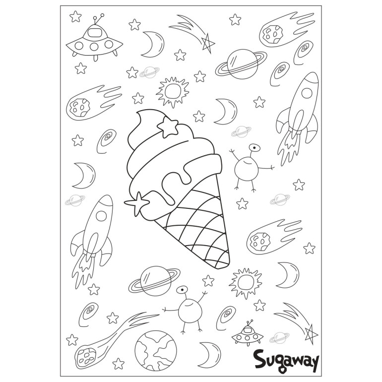 Ice cream with cosmos